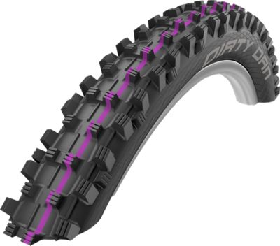 Schwalbe Dirty Dan Addix MTB Tyre - SuperGravity - Black - Purple - Folding Bead, Black - Purple